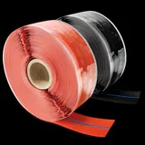 SFR 369 self-fusing silicone tape rolls in red and black